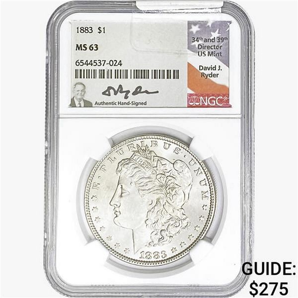 1883 Morgan Silver Dollar NGC MS63