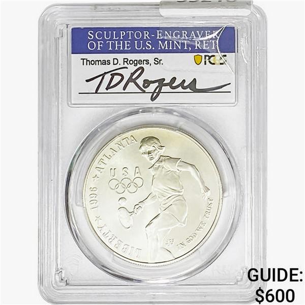 1996-D Commem. Silver Dollar-Tennis PCGS MS70