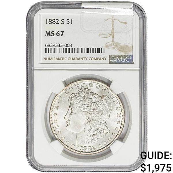 1882-S Morgan Silver Dollar NGC MS67