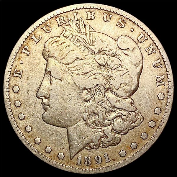 1891-CC Morgan Silver Dollar LIGHTLY CIRCULATED