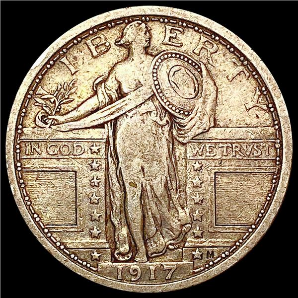 1917 Ty1 Standing Liberty Quarter LIGHTLY CIRCULATED