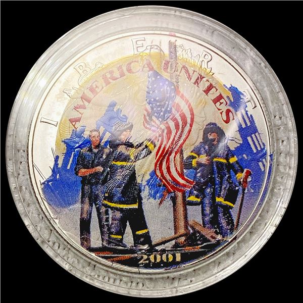 2001 1oz $1 American Silver Eagle Colorized HIGH GRADE