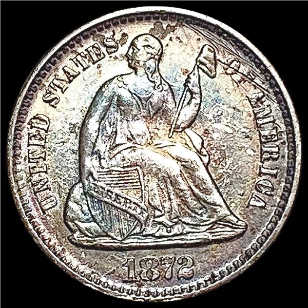 1872 Seated Liberty Half Dime CLOSELY UNCIRCULATED