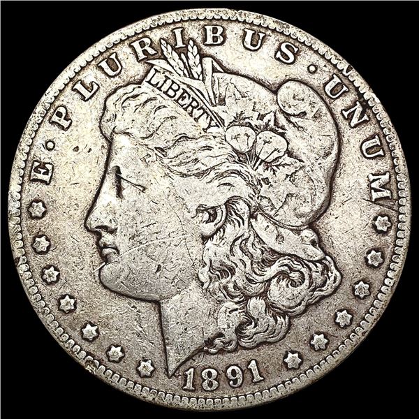 1891-CC Morgan Silver Dollar LIGHTLY CIRCULATED