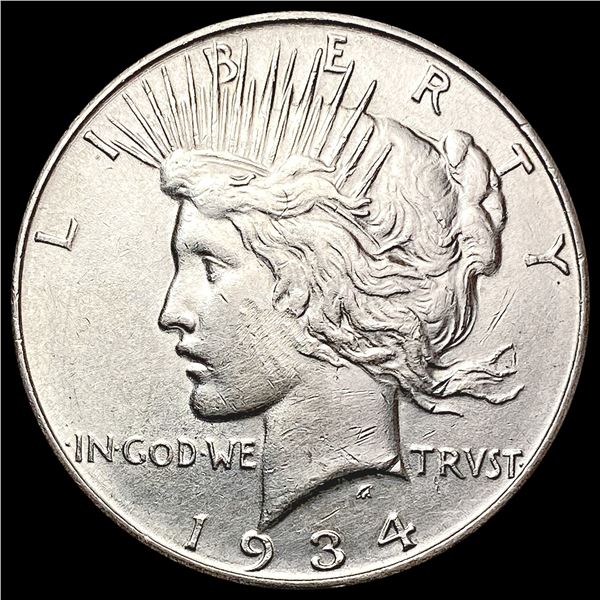 1934 Silver Peace Dollar CHOICE AU