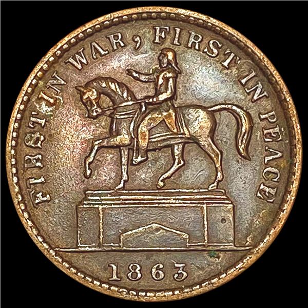 1863 Patriotic Civil War Token CLOSELY UNCIRCULATED