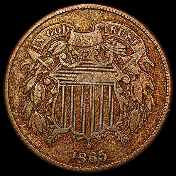 1865 Two Cent Piece LIGHTLY CIRCULATED