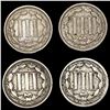Image 2 : [4]1866&1867 3 Cent Nickel HIGH GRADE