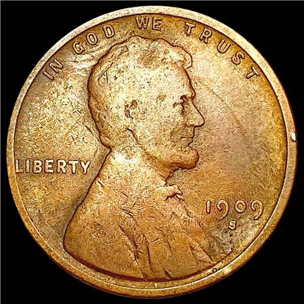 1909-S VDB Wheat Cent NEARLY UNCIRCULATED