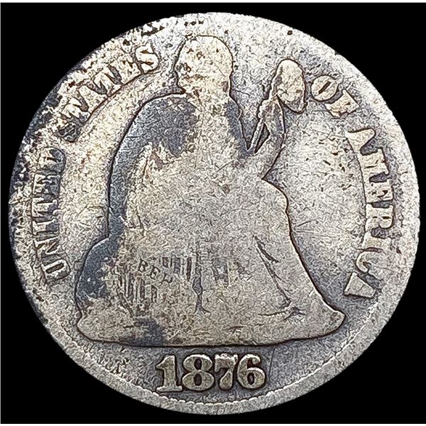 1876-CC Seated Liberty Dime NICELY CIRCULATED