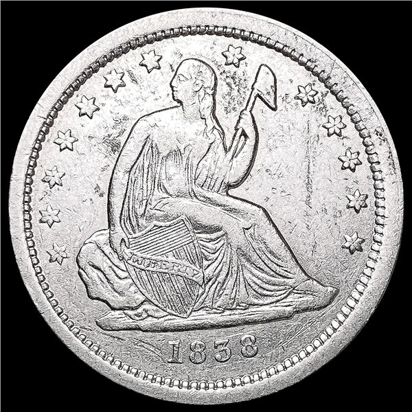 1838 Seated Liberty Quarter NEARLY UNCIRCULATED