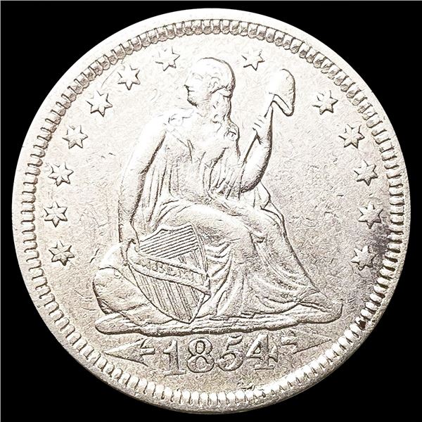 1854 Arws Seated Liberty Quarter CLOSELY UNCIRCULATED
