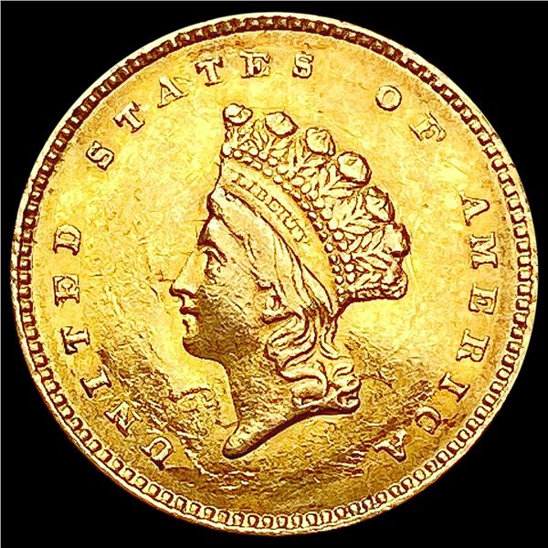 1854 Rare Gold Dollar CLOSELY UNCIRCULATED