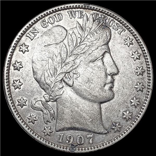 1907-O Barber Half Dollar CLOSELY UNCIRCULATED