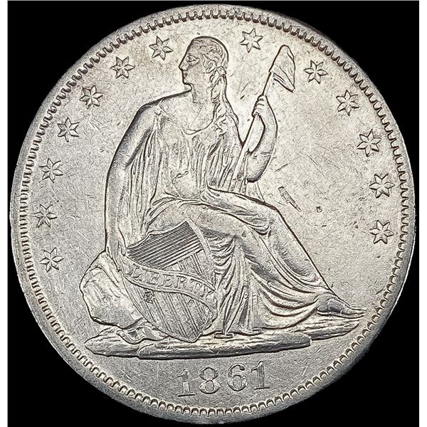 1861-O Seated Liberty Half Dollar NEARLY UNCIRCULATED