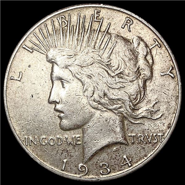 1934-S Silver Peace Dollar NEARLY UNCIRCULATED