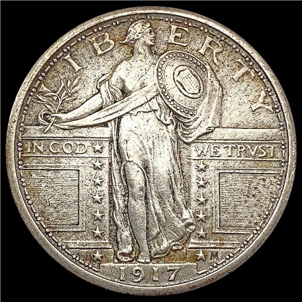 1917 T1 FH Standing Liberty Quarter CHOICE AU