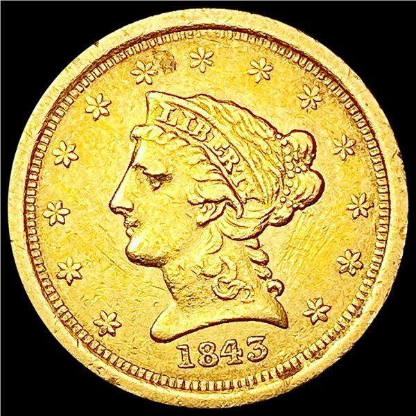 1845-O $2.50 Gold Quarter Eagle CLOSELY UNCIRCULATED