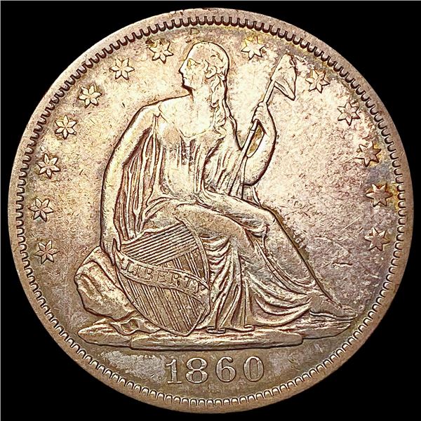 1860-O Seated Liberty Half Dollar CLOSELY UNCIRCULATED