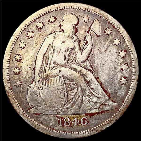 1846-O Seated Liberty Dollar NICELY CIRCULATED