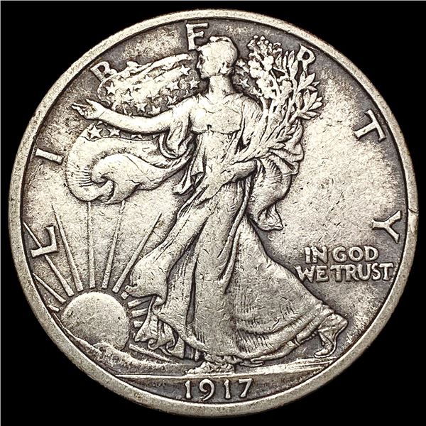 1917 Walking Liberty Half Dollar LIGHTLY CIRCULATED