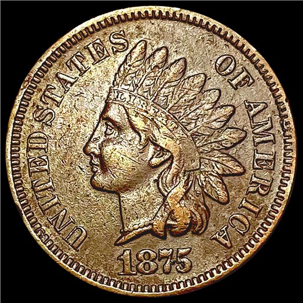 1875 Indian Head Cent NEARLY UNCIRCULATED