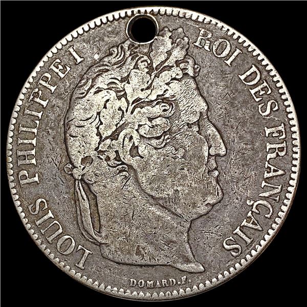1833 France Silver 5 Franc LIGHTLY CIRCULATED