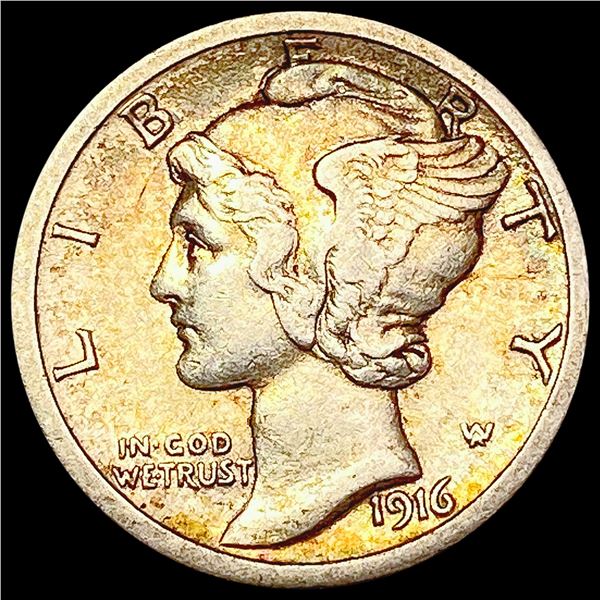 1916-S Mercury Dime CHOICE AU