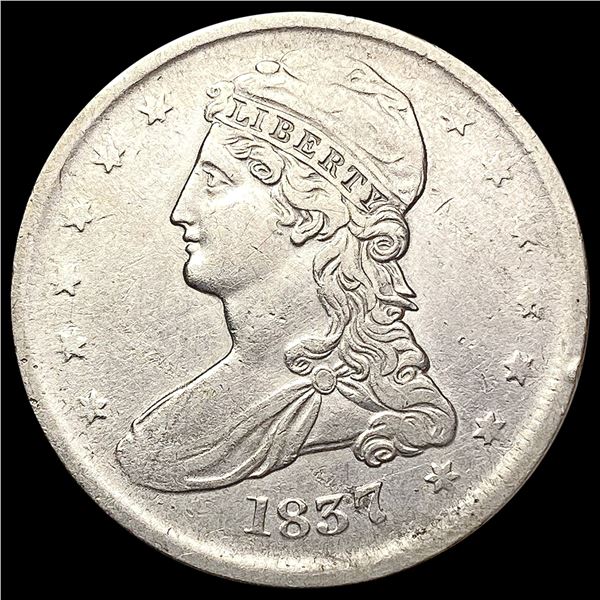 1837 Capped Bust Half Dollar LIGHTLY CIRCULATED