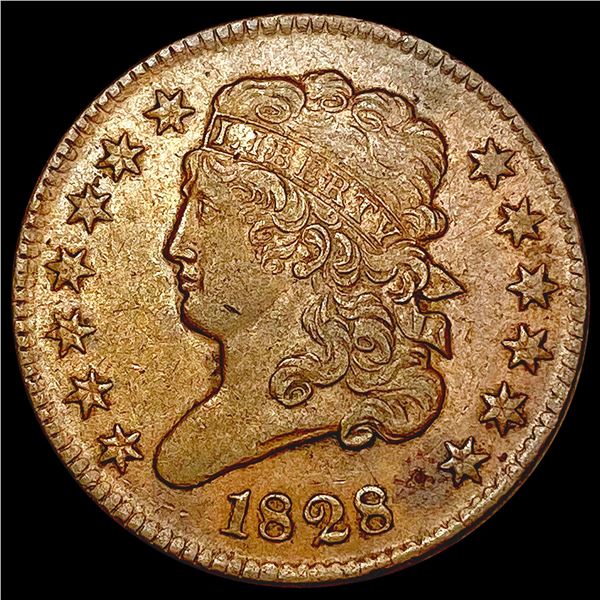 1828 Coronet Head Half Cent CLOSELY UNCIRCULATED