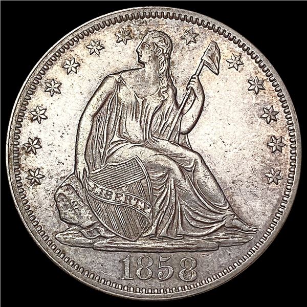 1858 Seated Liberty Half Dollar UNCIRCULATED