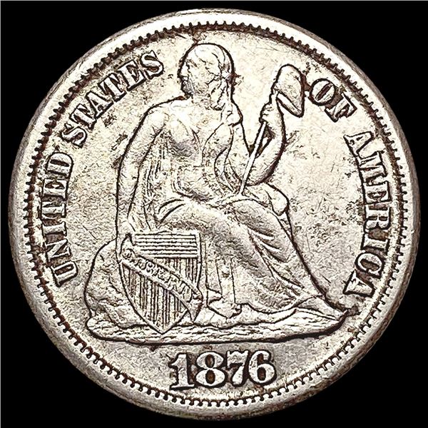 1876-CC Seated Liberty Dime CLOSELY UNCIRCULATED