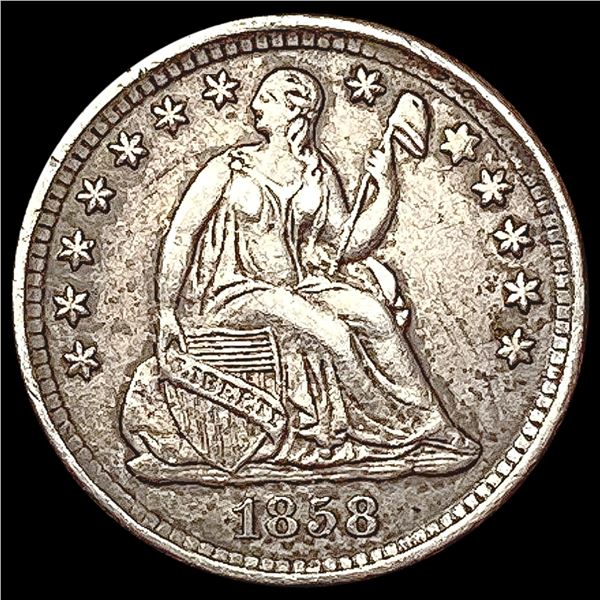 1858-O Seated Liberty Half Dime CLOSELY UNCIRCULATED