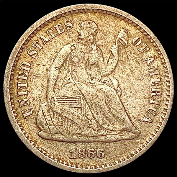 1866 Seated Liberty Half Dime LIGHTLY CIRCULATED