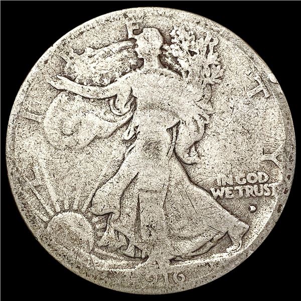 1916-D Walking Liberty Half Dollar NICELY CIRCULATED