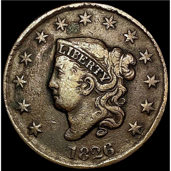 1826 Coronet Head Large Cent LIGHTLY CIRCULATED