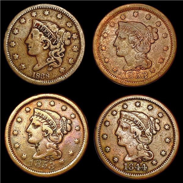 [4] 1838-1853 Coronet and Braided Large Cents HIGH GRADE