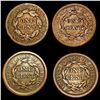 Image 2 : [4] 1838-1853 Coronet and Braided Large Cents HIGH GRADE