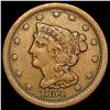 1854 Braided Hair Half Cent CLOSELY UNCIRCULATED