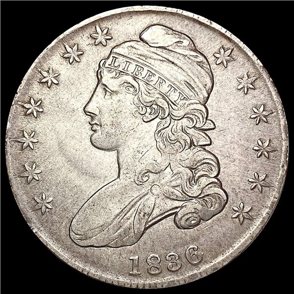 1836 Lettered Edge Capped Bust Half Dollar CLOSELY UNCIRCULATED