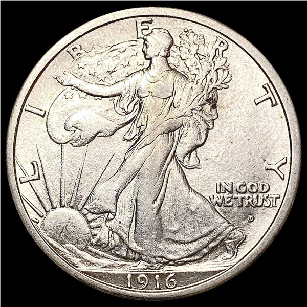 1916-D Walking Liberty Half Dollar CHOICE BU