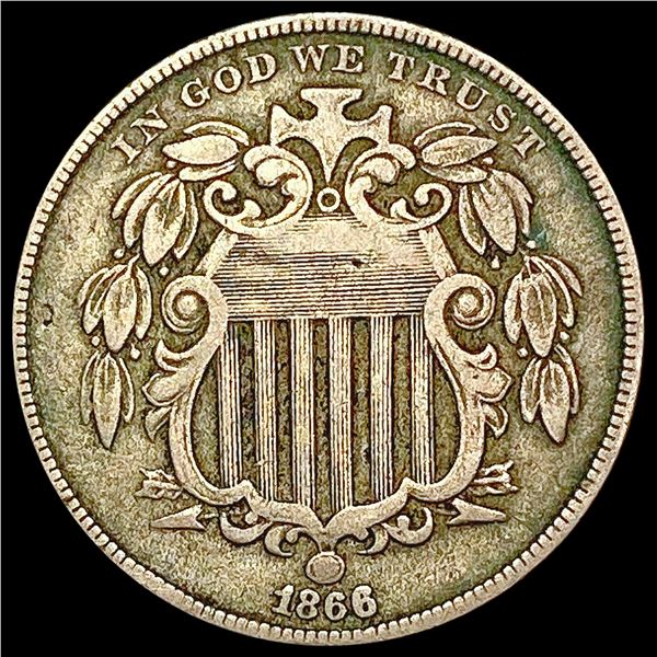 1866 Shield Nickel LIGHTLY CIRCULATED