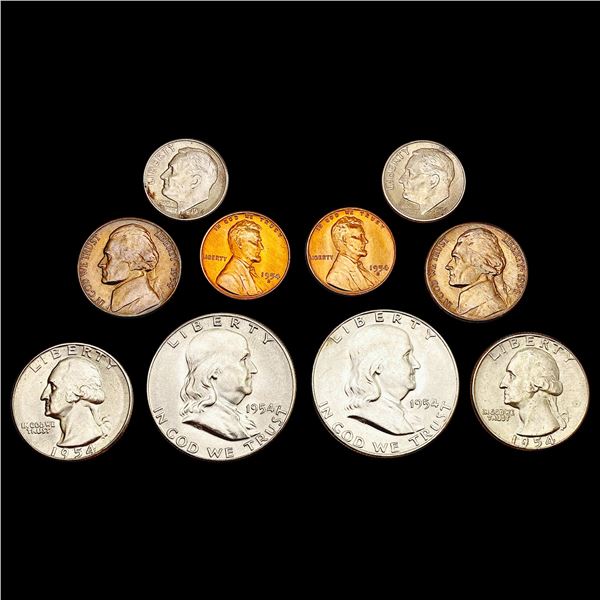 [10] 1954-S Partial Mint Set All S Mint UNCIRCULATED