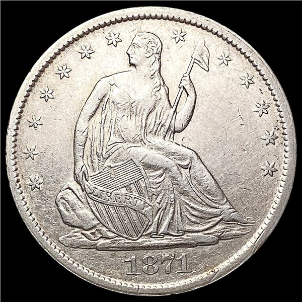 1871-S Seated Liberty Half Dollar CLOSELY UNCIRCULATED