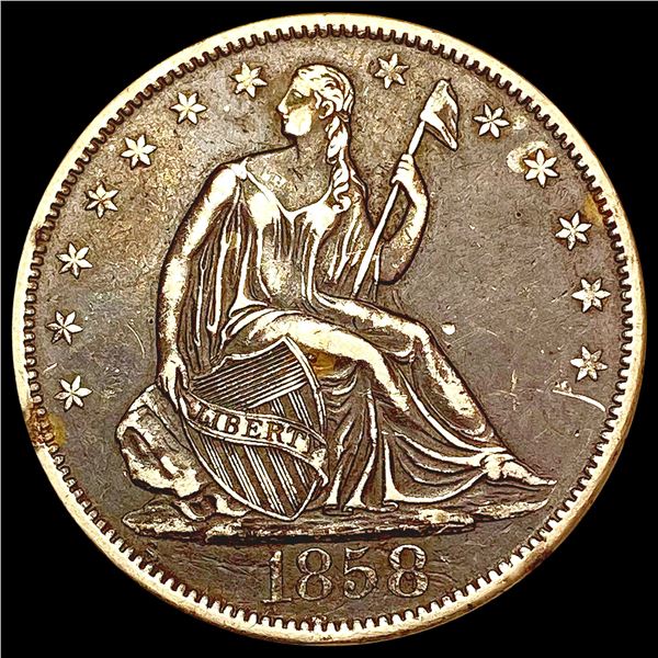 1858-O Seated Liberty Half Dollar NEARLY UNCIRCULATED