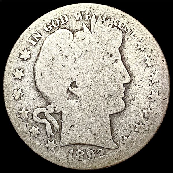 1892-S Barber Half Dollar NICELY CIRCULATED