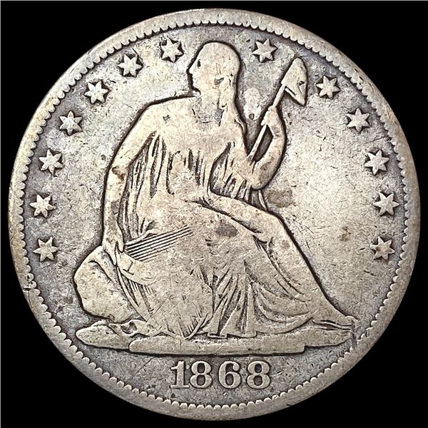 1868-S Seated Liberty Half Dollar LIGHTLY CIRCULATED