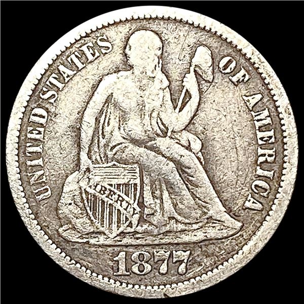 1877-CC Seated Liberty Dime LIGHTLY CIRCULATED