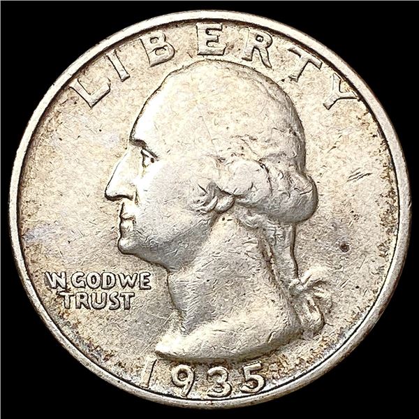 1935-D Washington Silver Quarter CLOSELY UNCIRCULATED