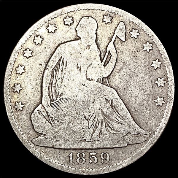 1859-O Seated Liberty Half Dollar NICELY CIRCULATED